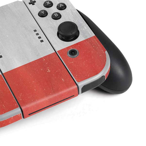 Italy Flag Distressed Nintendo Switch OLED (2021) Skin